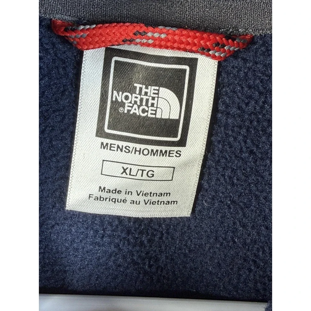 The North Face Jacket Mens XL Blue Fleece Full Zip Stand Collar Outdoor Hiking